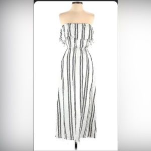 Reformation linen striped dress